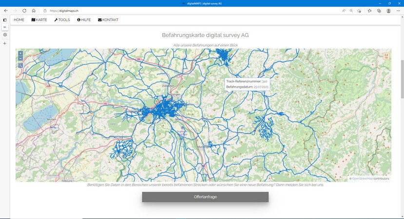 interactive overview map digital survey